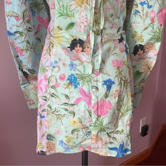 NEW! Fiorucci- Alpine Angels Mini Bodice Mini Dress Long Sleeve Size Large - Picture 14 of 16